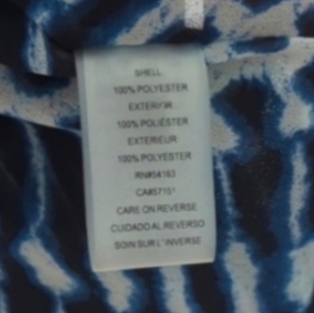 NWT Calvin Klein beach caftan coverup turquoise blue chevron print Swimsuit Cove - Picture 4 of 4